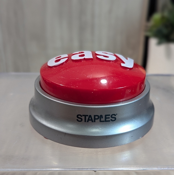 Staples Brand Big Red Talking Easy Button Novelty - Picture 2 of 8